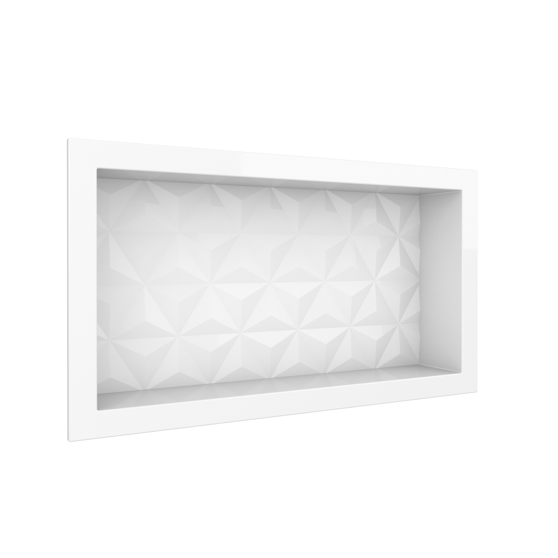 NICHO BANHEIRO MULTI 60X30 BRANCO TEXT TRIANGULO ref. 024401