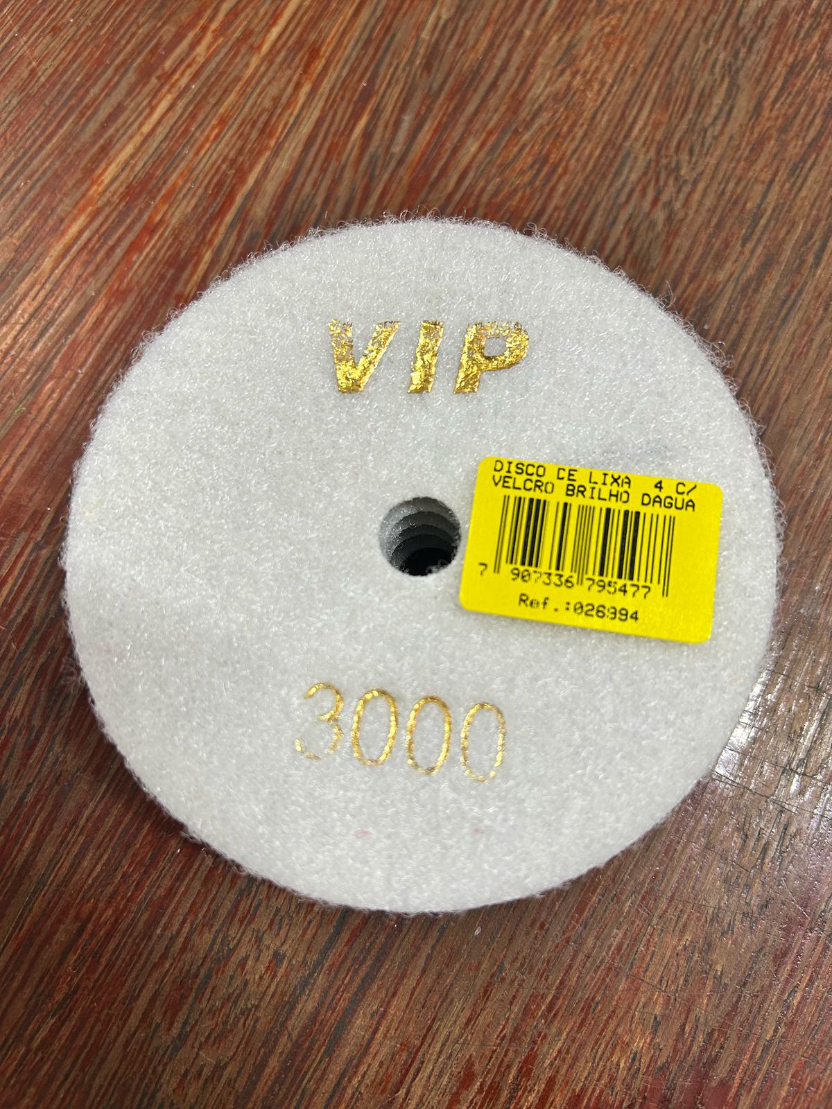 DISCO DE LIXA  4 C/ VELCRO BRILHO DAGUA 3000 ref. 026994