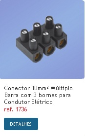 CONECTOR NYLON PRETO 10MM 3P FAME 1959 ref. 12.4007