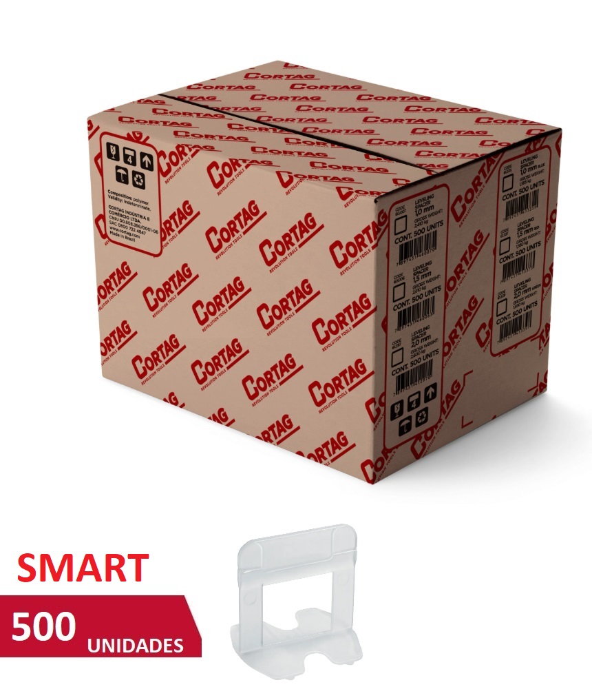 ESPACADOR NIVELADOR C/  500 UN 1.0MM SMART * CAIXA * ref. 022863