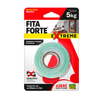 FITA DUPLA FACE  ADERE EXTREME 24MM X 1,5MT ESPUMA ref. 024823