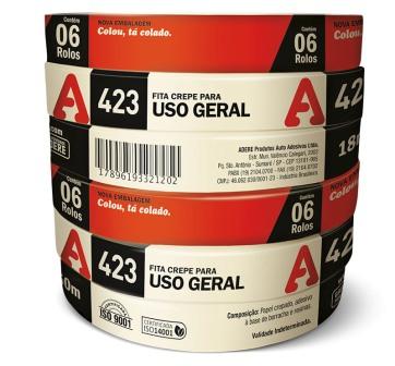 FITA CREPE 423 BEGE A ESTREITA 18MMX50MT ref. 14.4570