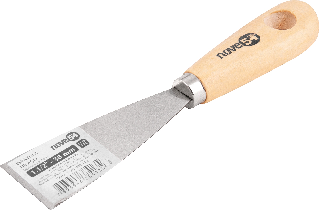 ESPATULA PINTURA ACO LISA CB MADEIRA     1.1/2 NOVE54 ref. 019303