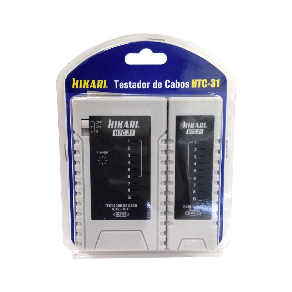TESTADOR DE CABOS RJ11 E RJ45 ref. 020214