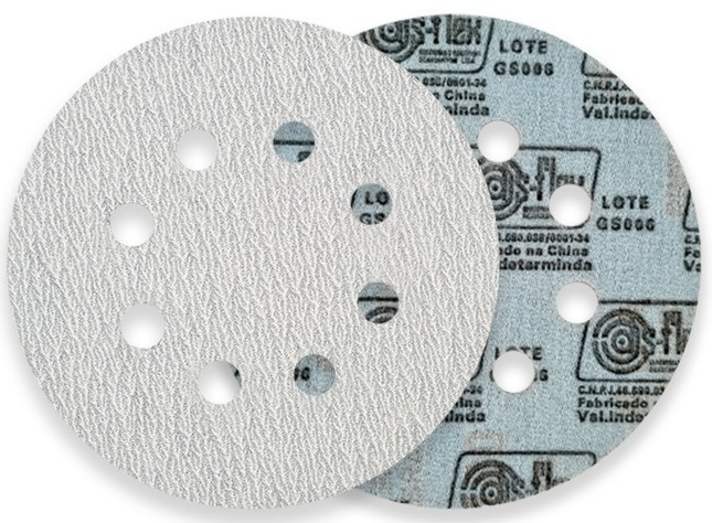 DISCO DE LIXA 06 C/ VELCRO PLUMA BRANCO 080 6 150MM ref. 025267