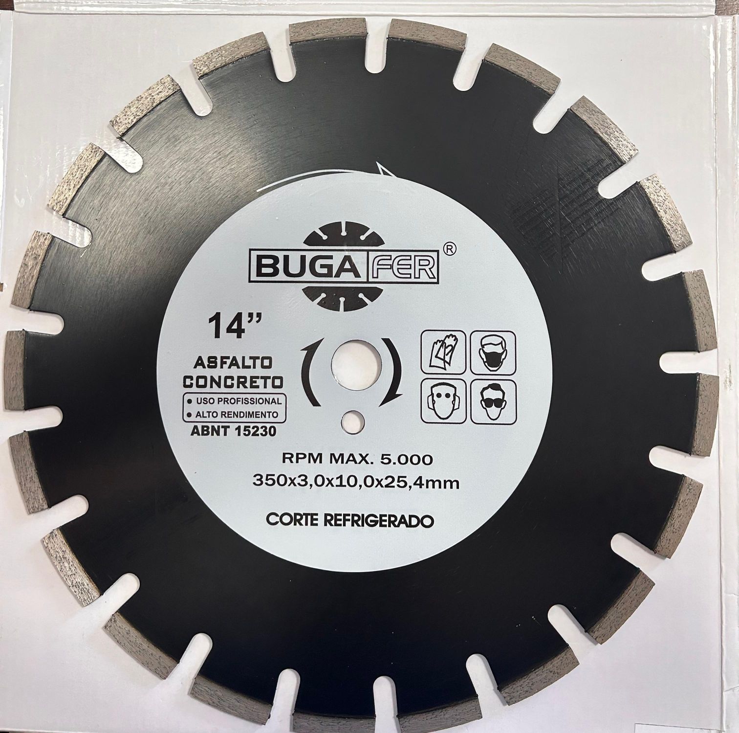 DISCO CORTE DIAM. 14 SEGMENTADO BUGAFER PRETO ref. 018262