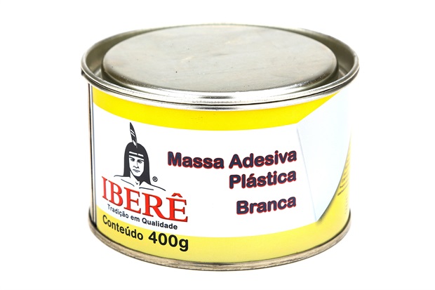MASSA PLASTICA IBERE 400G BRANCA ref. 020539