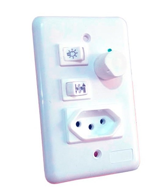 CONTROLE VENTILADOR C/ TOMADA 2P+T 2065 ref. 024358