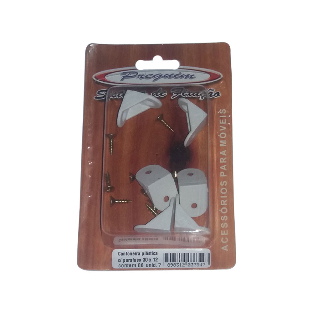 CANTONEIRA P/ MOVEIS PLASTICA C/ PARAF. C/ 06 UN ref. 024625