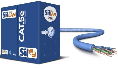 FIO CABO REDE CAIXA 305MT CAT5E 1GB AZUL ref. 024805