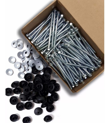 PARAFUSO P/ TELHA 110 MM COMPL. CAIXA C/ 100 UN ref. 025379