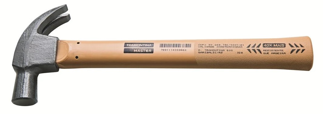 MARTELO POLIDO 25MM CABO NYLON+FIBRA TRAMONTINA ref. 025480