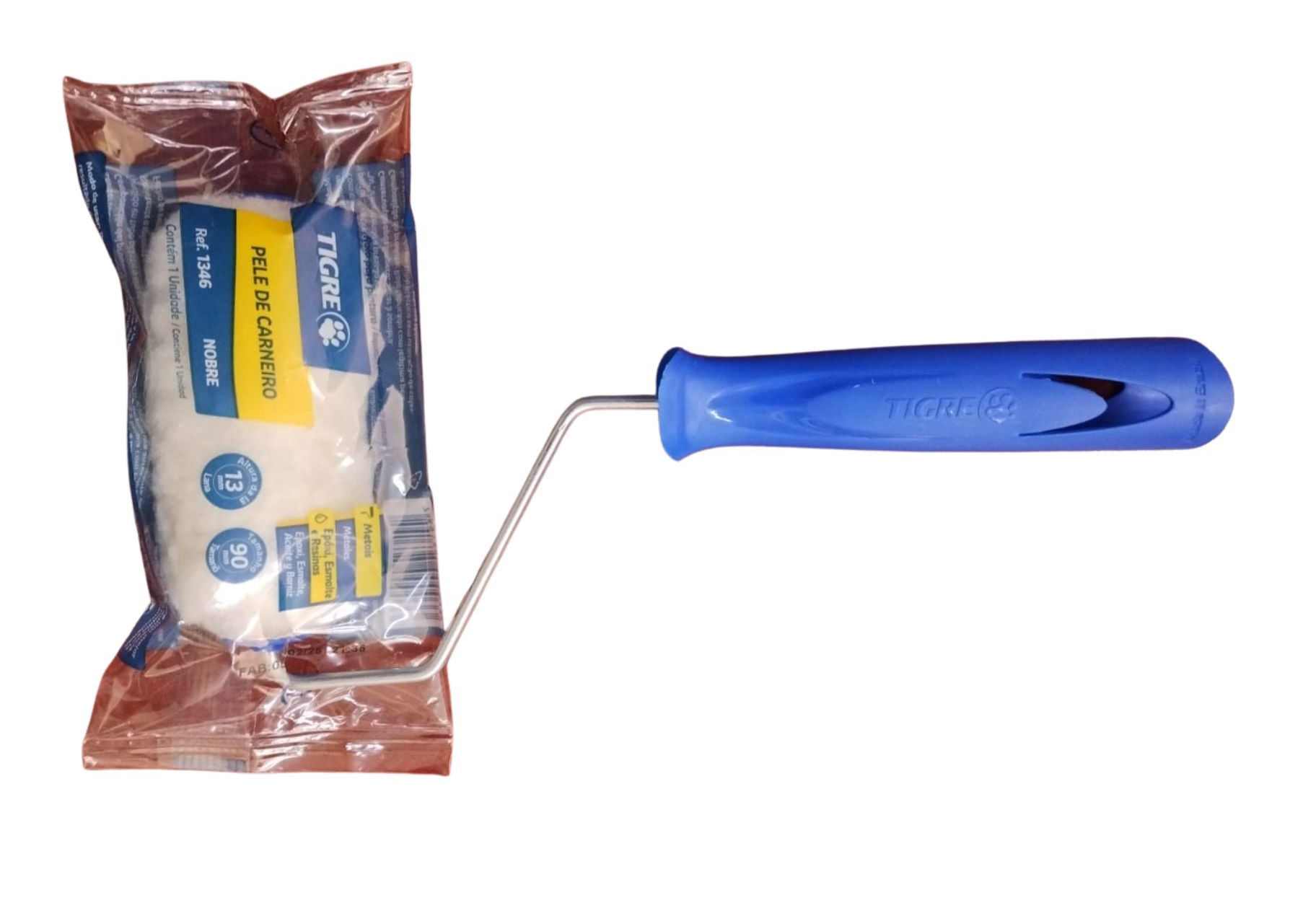 ROLO PINTURA TIGRE LA 09 CM 1346 PELE CARNEIRO 13MM ref. 026797