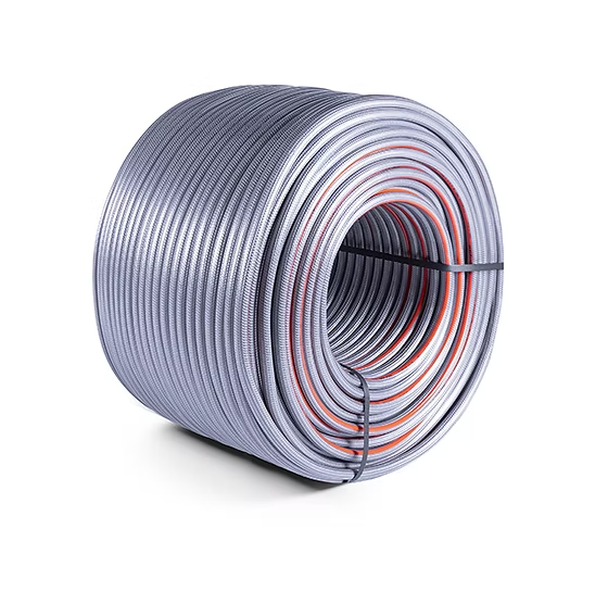 MANGUEIRA BOBINA METRO TRANC. TITANIUM PRO PRATA 1/2 ref. 027260