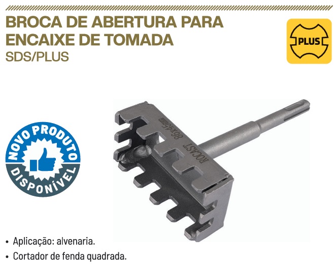 BROCA ABERTURA ENCAIXE TOMADA 86X45X25MM SDS ref. 027271