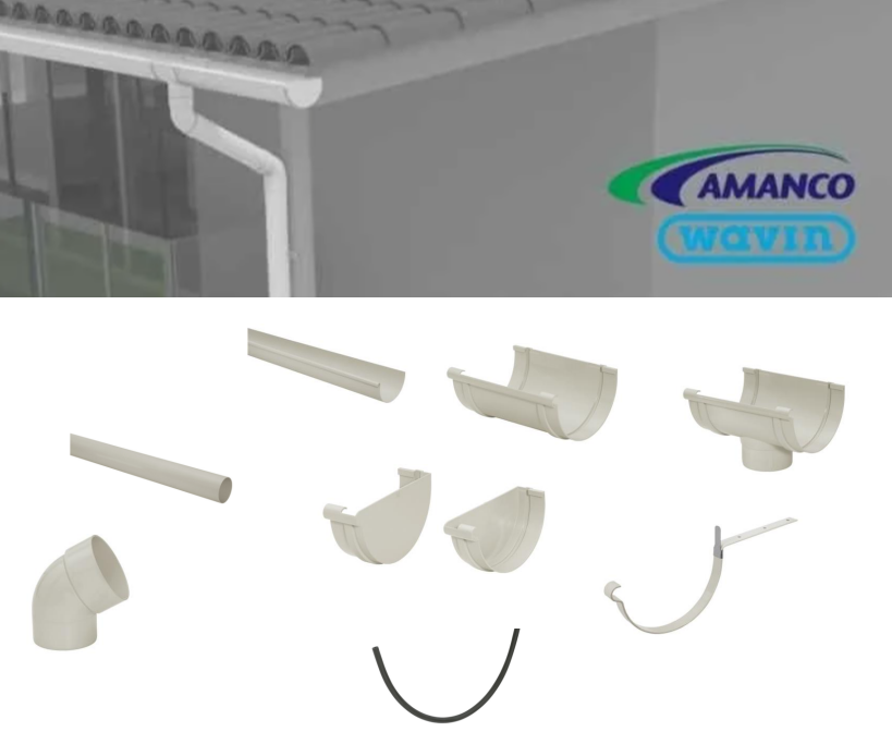 CALHA PVC PLUVIAL AMANCO KIT SOB MEDIDA ref. 027302