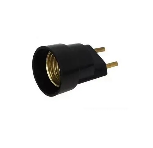PINO MACHO PORTA LAMPADA SOQUETE PRETO ref. 12.0558