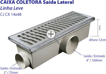 CAIXA PLUVIAL P.V.C C/GRELHA 15X050 ref. 13.0512