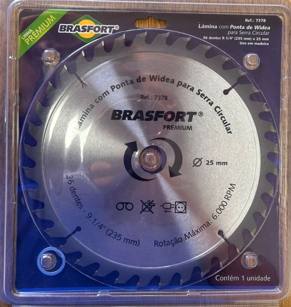SERRA L. CIRC. WIDEA 9-1/4X36DX25 BRASFORT ref. 14.0785