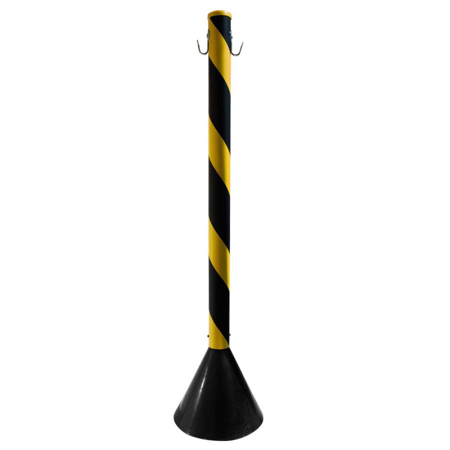 PEDESTAL PVC 90CM P/CORRENTE PRETO E AMARELO ref. 14.0917