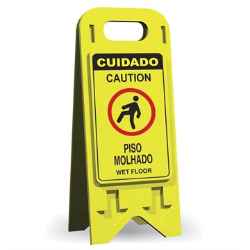 PLACA SINAL.CUIDADO PISO MOLHADO ref. 14.1074