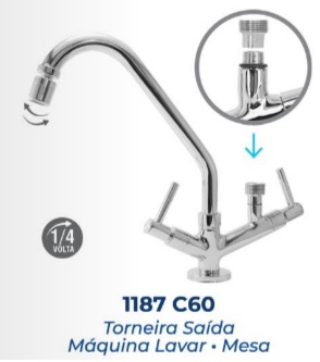 TORNEIRA 1/4V B.MOVEL MESA P/ FILTRO / MAQUINA 1187 C60 ref. 2542