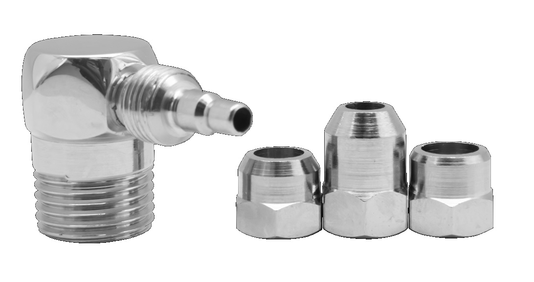 ADAPTADOR FILTRO NVO 1/2 (SAIDA 1/4-5/16-3/8) 90 GRAUS ref. 2717