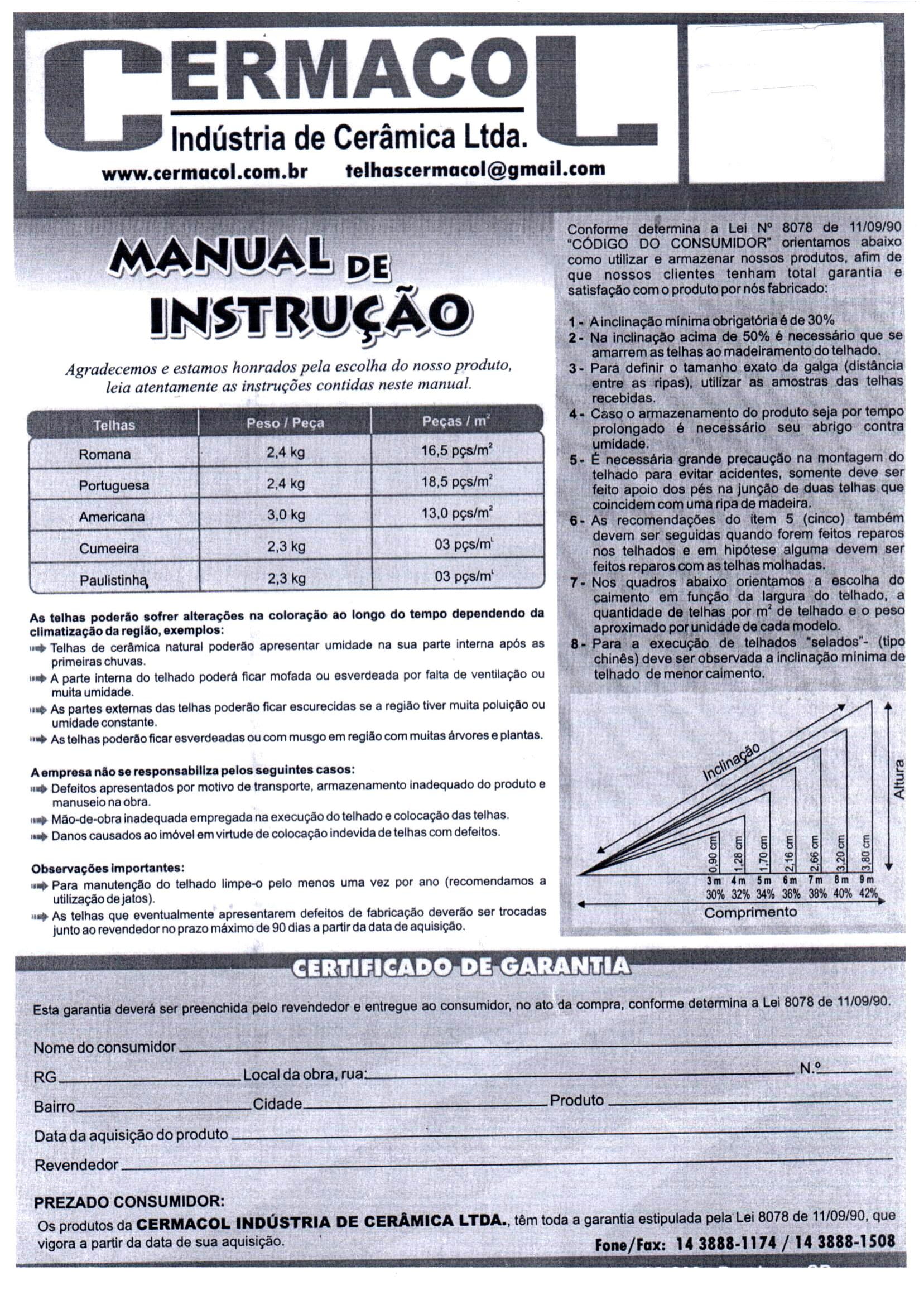 TELHA CER.CERMACOL RESINADA PORTUGUESA ref. 021736 - Imagem 2