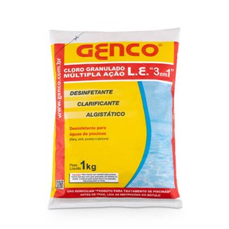 GENCO CLORO GRANULADO MULT ACAO 3X1  1KG ref. 018522