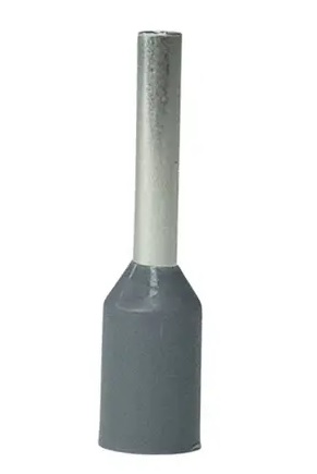 TERMINAL PRE ISOLADO TUBOLAR ILHOS D  2,5MM CINZA ref. 018885