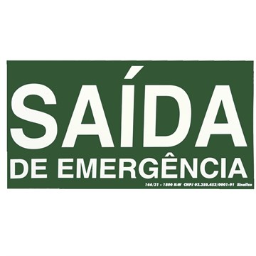 PLACA SINAL. PVC FLUOR. 15X30 SAIDA EMERGENCIA 315AM ref. 020377