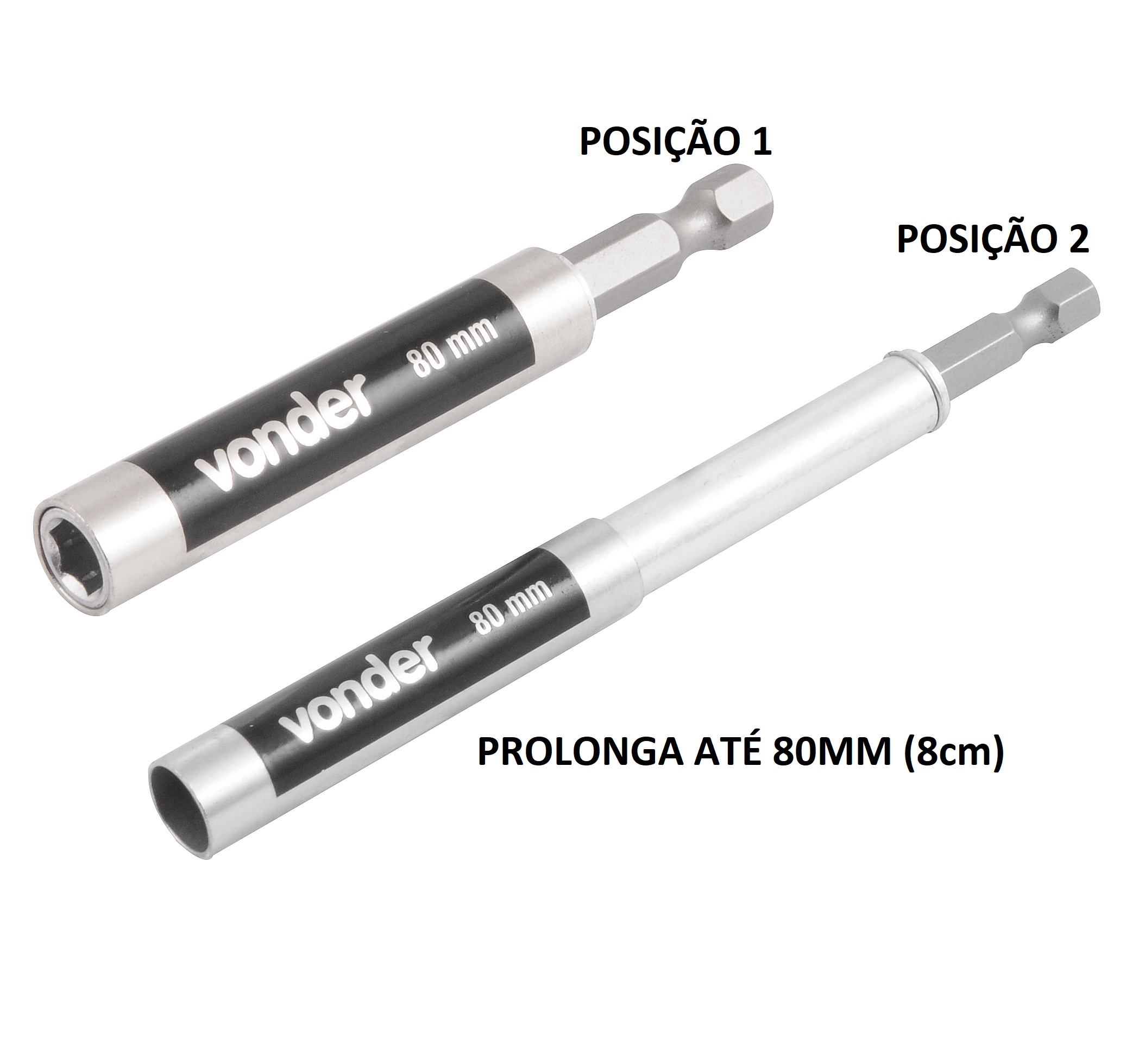 CHAVE PONTEIRA EXTENSAO PROL. 1/4 X 80MM MAGNETICA ref. 020959