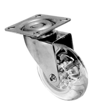 RODIZIO SILICONADO SIMPLES BASE 2P / 50MM ref. 021268