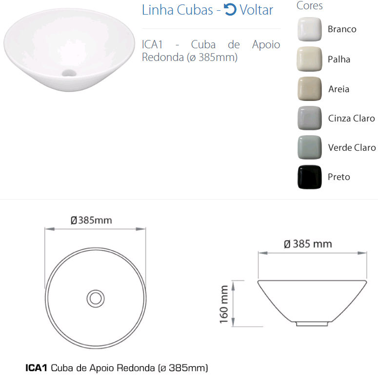 CUBA LOUCA APOIO ICASA ICA  1 BRANCA ref. ICA100