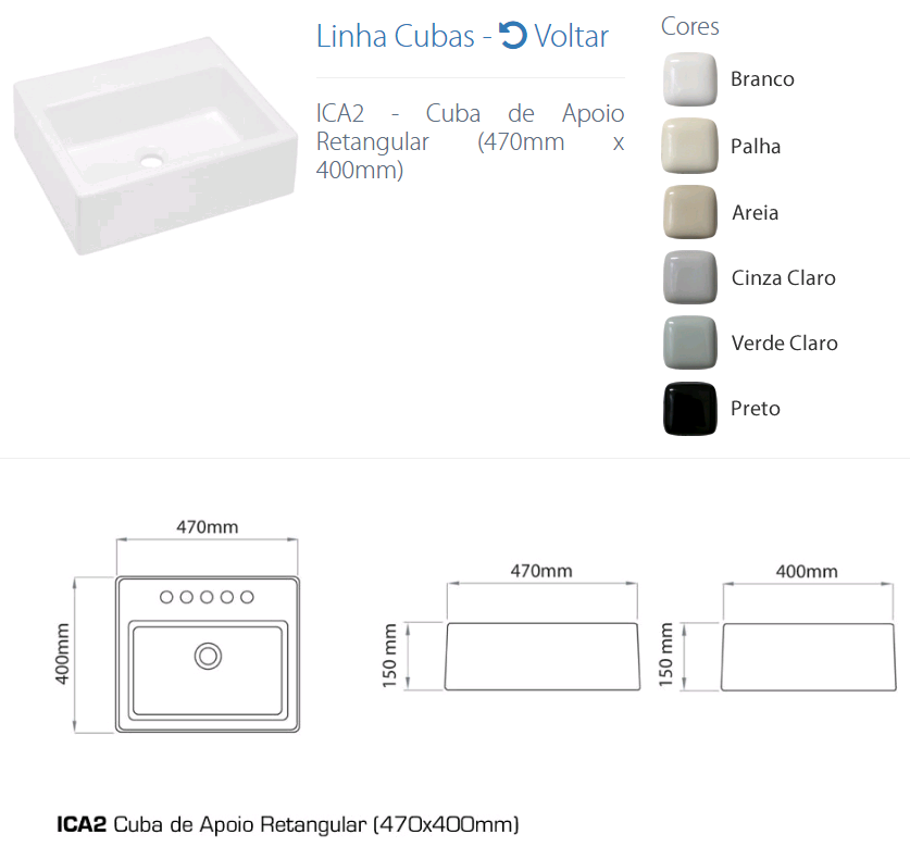 CUBA LOUCA APOIO ICASA ICA  2 BRANCA ref. ICA200
