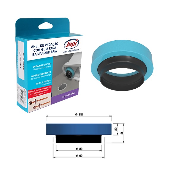 ANEL P/ BACIA VEDACAO C/ GUIA AG JAPI ref. 021619