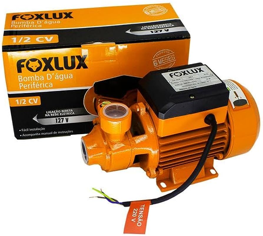 BOMBA D AGUA PERIFERICA FOXLUX 1/2CV 127V ref. 022629
