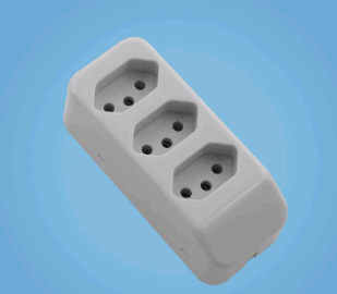 TOMADA BARRA 3-TRIPLA FAME CINZA 20A ref. 023204