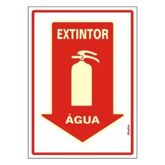 PLACA SINAL. PVC FLUOR 20X30 EXTINTOR AGUA 250BQ ref. 023835