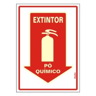 PLACA SINAL. PVC FLUOR 20X30 EXTINTOR PO QUIMICO 250BR ref. 023836