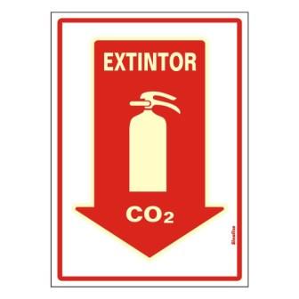 PLACA SINAL. PVC FLUOR 20X30 EXTINTOR CO2 250BS ref. 023837