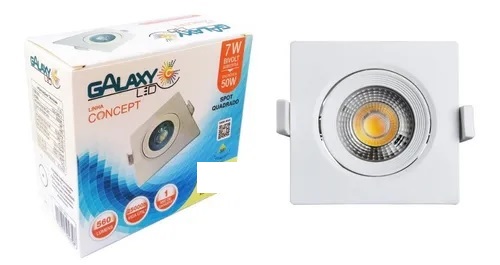 LUMINARIA SPOT DICROICA ABS LED 7W 6500K QUAD BR ref. 023964