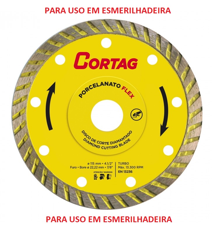 DISCO CORTE DIAM.  4.1/2 ESMER TURBO PORCEL FLEX 22MM ref. 024049
