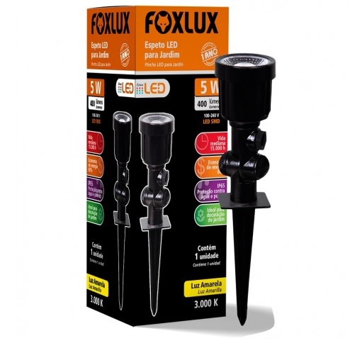 LUMINARIA ESPETO JARDIM LED 5W BIV LUZ VERDE ref. 024397
