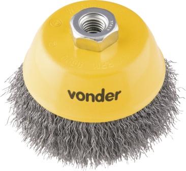 ESCOVA ACO CARB. COPO ONDULADA 4P (100MM) X M14 VONDER ref. 024885