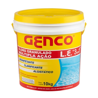 GENCO CLORO GRANULADO MULT ACAO 3X1 10KG ref. 024899