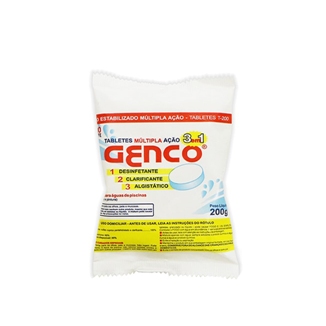 GENCO CLORO TABLETES MULT ACAO 3X1 200GR ref. 025850