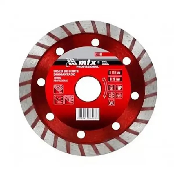 DISCO CORTE DIAM.  4.1/2 TURBO MTX VERMELHO 20MM ref. 025889