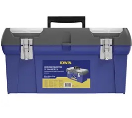 CAIXA FERRAMENTA PVC IRWIN 19P 50X26X24 FECHO METAL ref. 025924