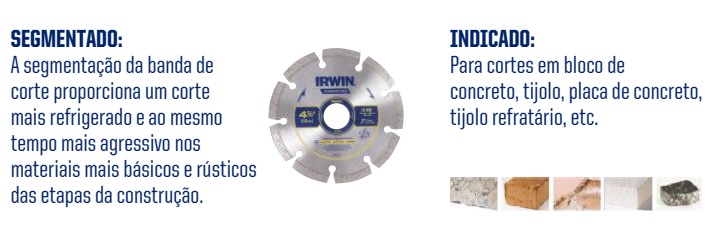 DISCO CORTE DIAM.  4.1/2 ESMER SEGM IRWIN IW47452 ref. 025927